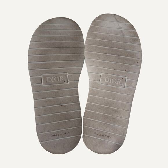 Dior x Stussy Logo Flip Flop Sandals Blue Green Boxed